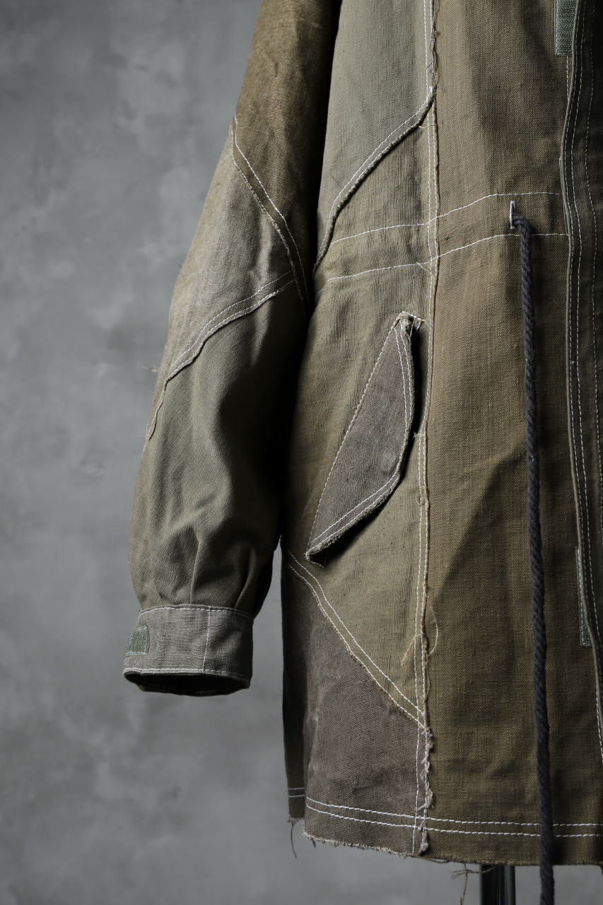 画像をギャラリービューアに読み込む, BACKLASH x LOOM exclusive RECONSTRUCTIVE HOODED JACKET / VINTAGE MILITARY CANVAS