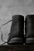 画像をギャラリービューアに読み込む, prtl "one make" Lace Up Boots (JAPAN Cow Reversed Leather / Hand Dyed BLACK)