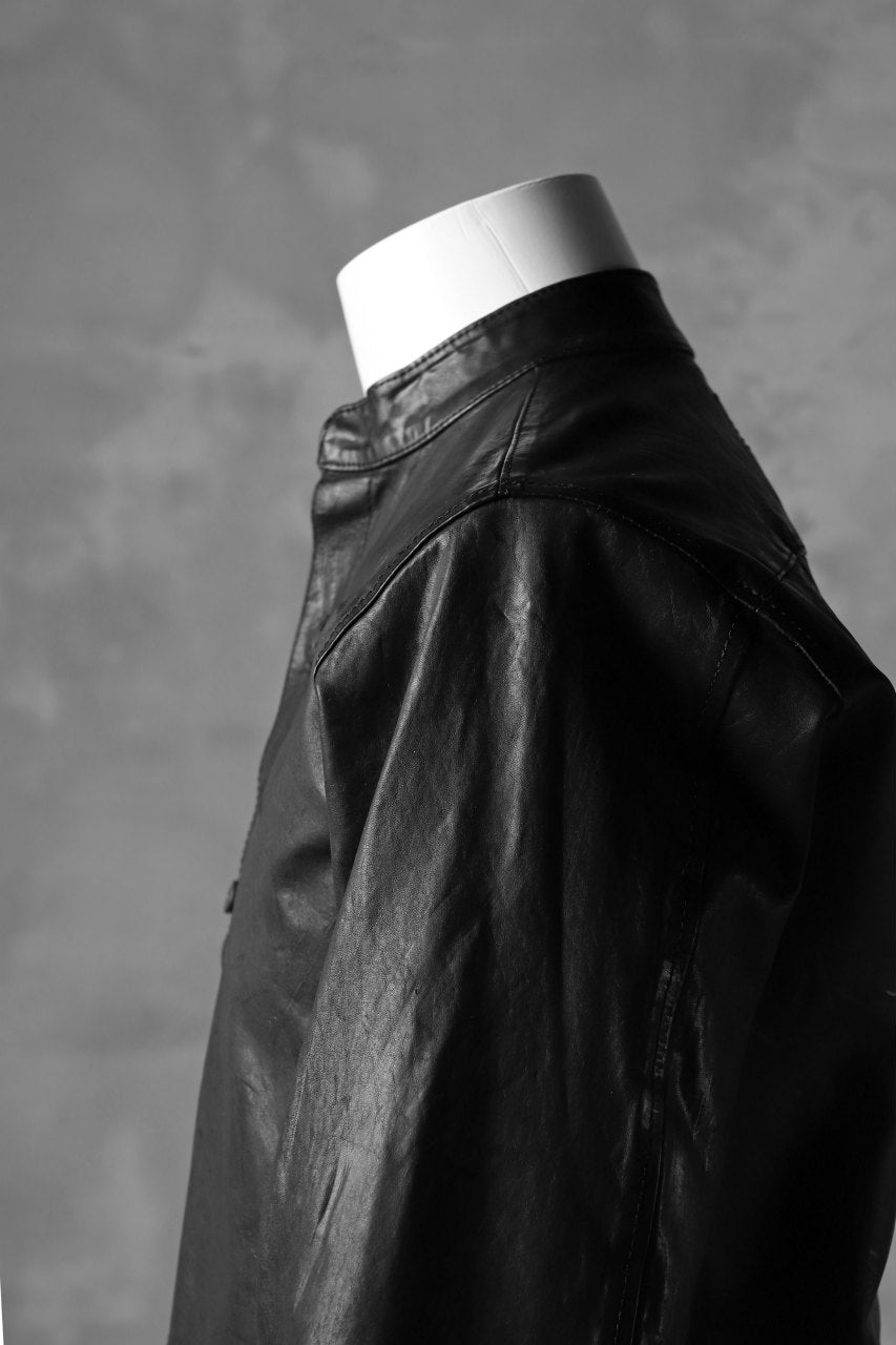 Load image into Gallery viewer, ISAMU KATAYAMA BACKLASH exclusive LEATHER SHIRT / ITALY SHOULDER 0.6mm (BLACK)