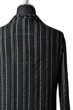 画像をギャラリービューアに読み込む, SOSNOVSKA LONG STRIPED SHIRT (BLACK×SILVER STRIPE)