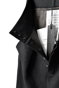 画像をギャラリービューアに読み込む, SOSNOVSKA exclusive CLOWN STYLE LINEN PANTS (BLACK)