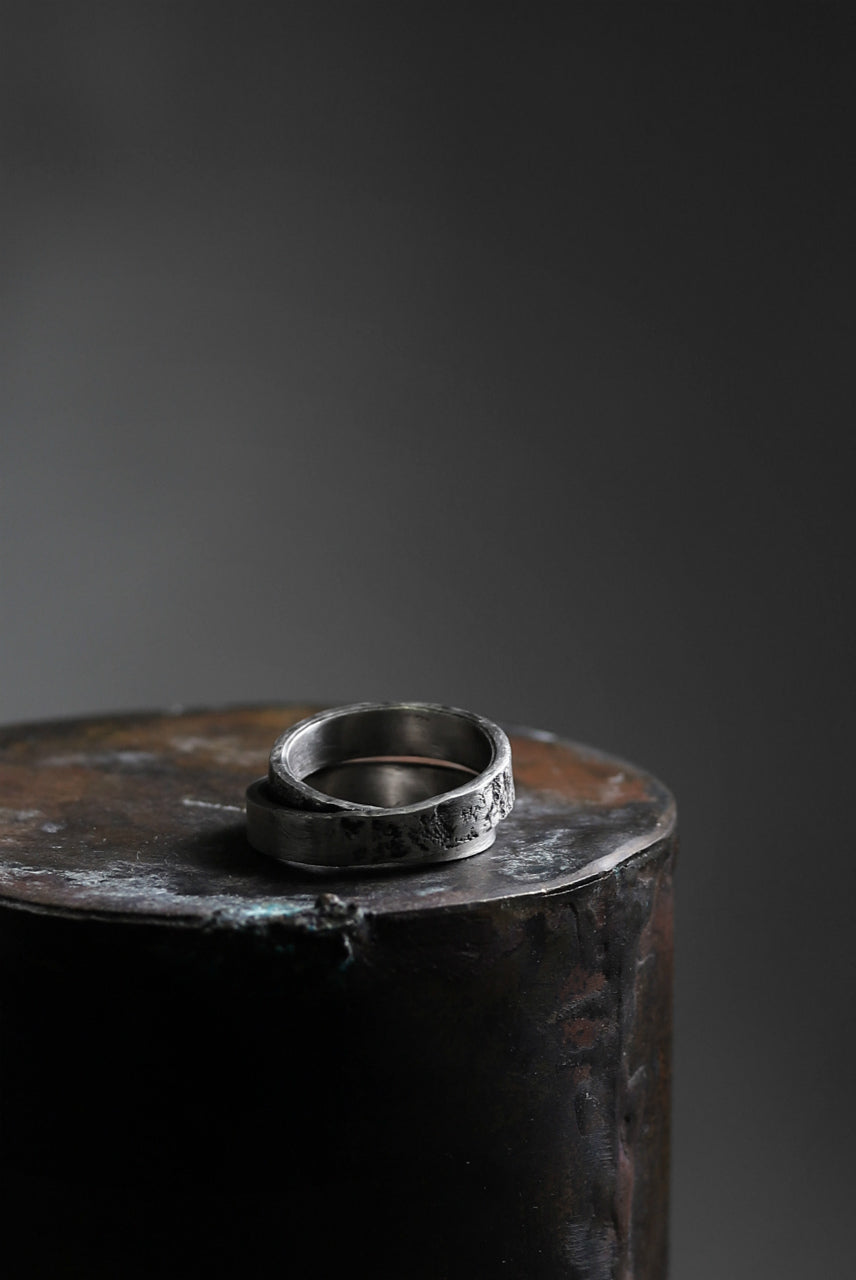 画像をギャラリービューアに読み込む, Holzpuppe Double banded Silver ring texture-1