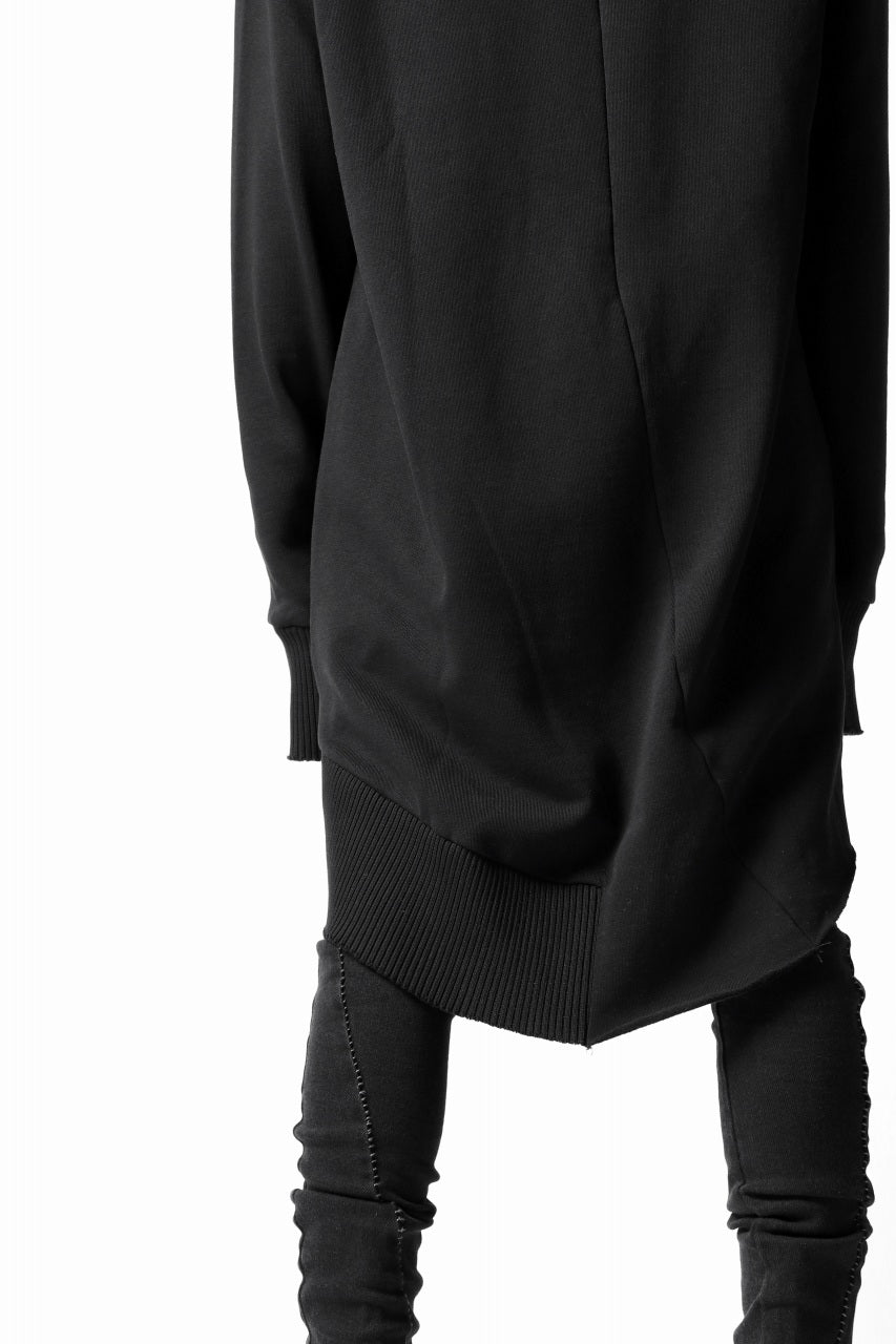 画像をギャラリービューアに読み込む, thomkrom BRUSHED BACK LONG HOODIE / FRENCH-TERRY (BLACK)