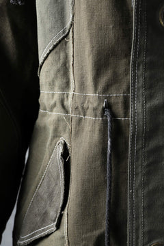 画像をギャラリービューアに読み込む, BACKLASH x LOOM exclusive RECONSTRUCTIVE HOODED JACKET / VINTAGE MILITARY CANVAS