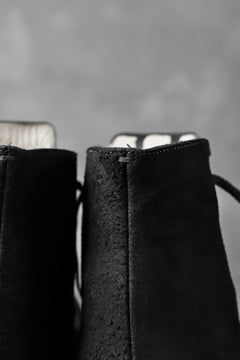 画像をギャラリービューアに読み込む, prtl "one make" Lace Up Boots (JAPAN Cow Reversed Leather / Hand Dyed BLACK)