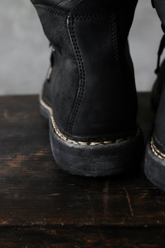 画像をギャラリービューアに読み込む, A DICIANNOVEVENTITRE A1923 Norwegian Laced Boots SH2 / Cavallo Oilo (NERO)