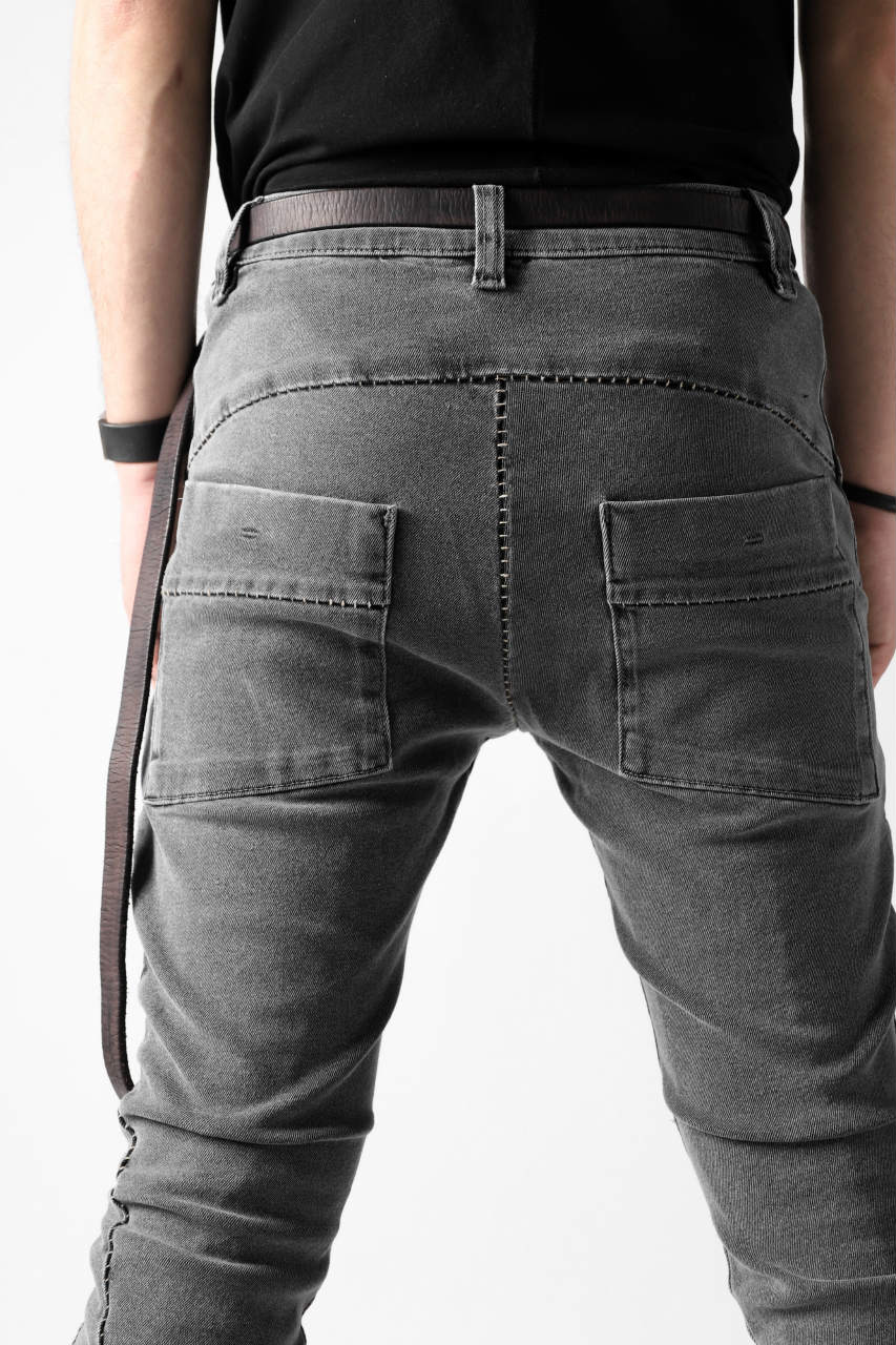 画像をギャラリービューアに読み込む, thomkrom OVER LOCKED SLIM TROUSERS / FADE STRETCH DENIM (LIGHT GREY)