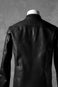 Load image into Gallery viewer, ISAMU KATAYAMA BACKLASH exclusive LEATHER SHIRT / ITALY SHOULDER 0.6mm (BLACK)