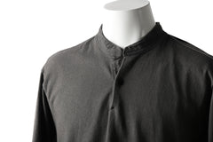 Load image into Gallery viewer, COLINA GRANPA PULL OVER SHIRT / LOG WOOD DYED HEAVY JERSEY (LOG WOOD BLACK)