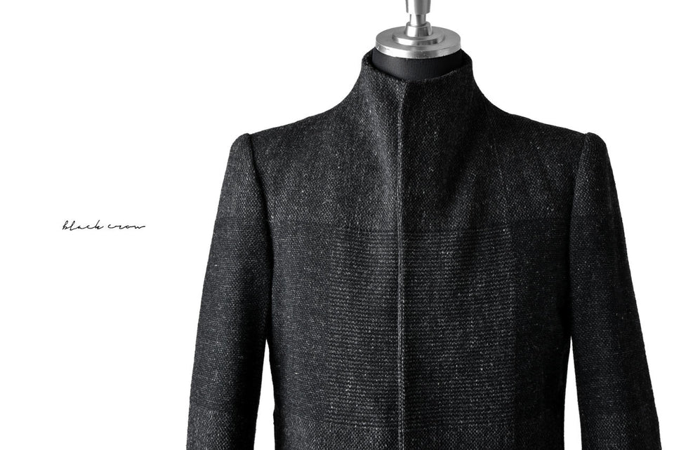 Load image into Gallery viewer, blackcrow standcollar tailorcoat (wool dark check)
