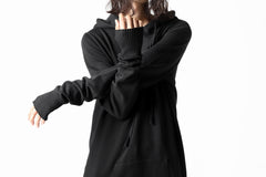 画像をギャラリービューアに読み込む, thomkrom BRUSHED BACK LONG HOODIE / FRENCH-TERRY (BLACK)
