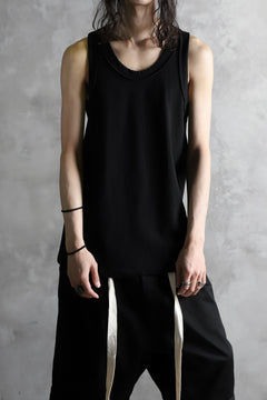 画像をギャラリービューアに読み込む, KLASICA SUD X CUT TANK TOP / DRY TWILL JERSEY (BLACK)