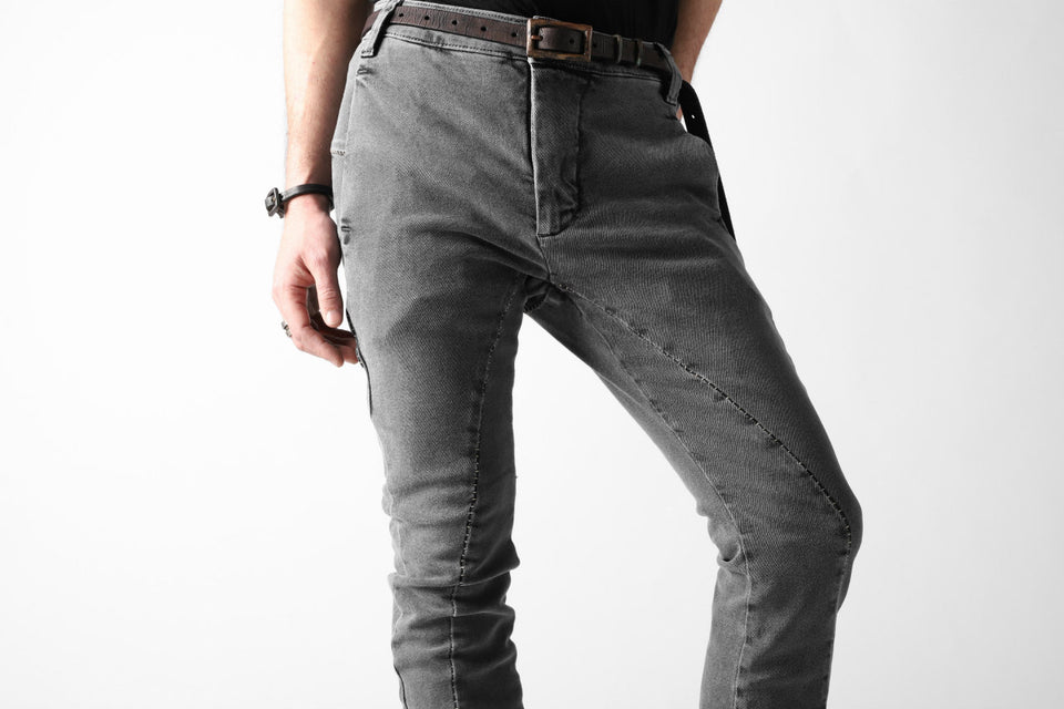 画像をギャラリービューアに読み込む, thomkrom OVER LOCKED SLIM TROUSERS / FADE STRETCH DENIM (LIGHT GREY)