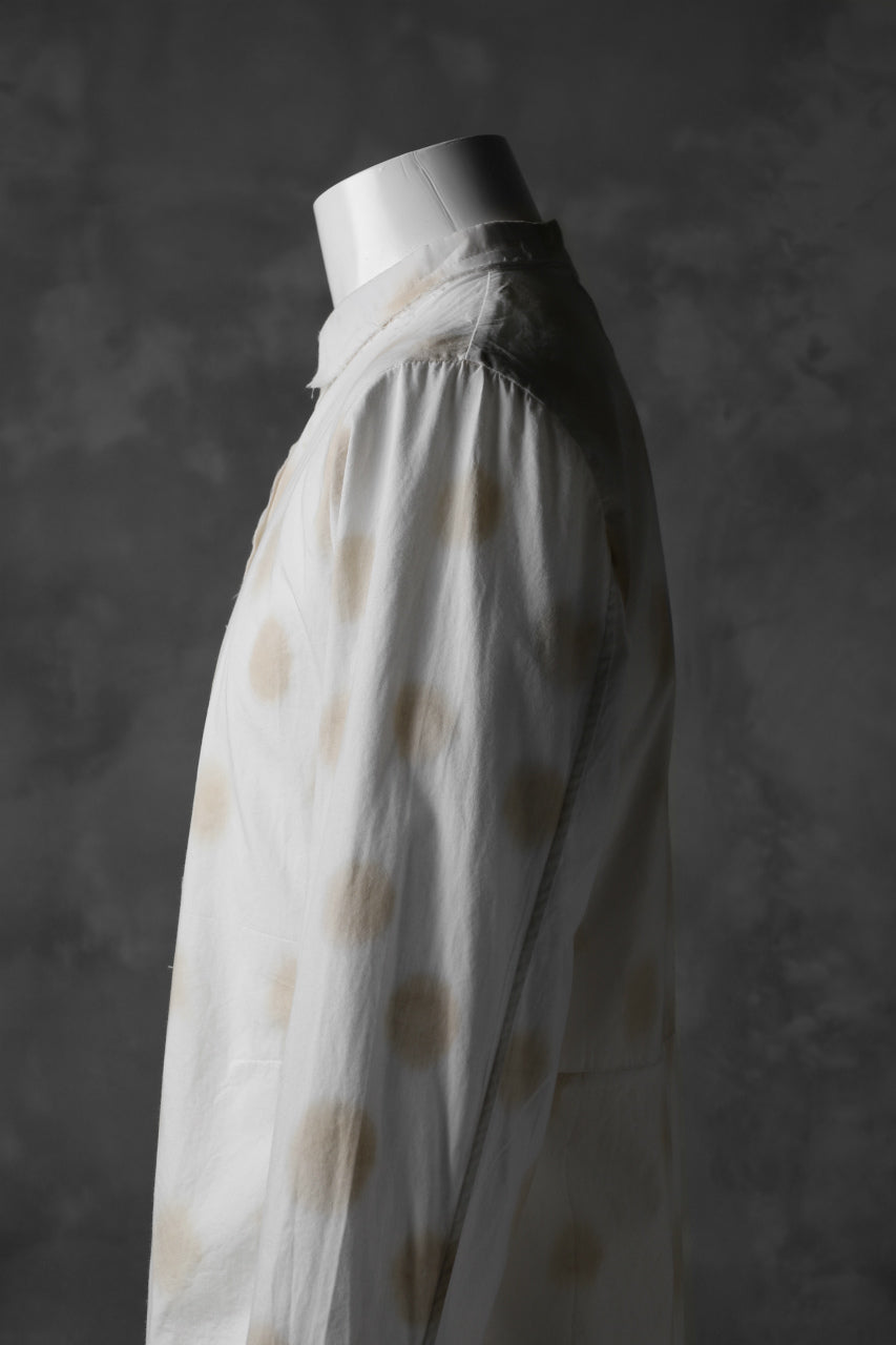 画像をギャラリービューアに読み込む, Aleksandr Manamis Raw Hallf Collar Shirt / Tea Stain Dot
