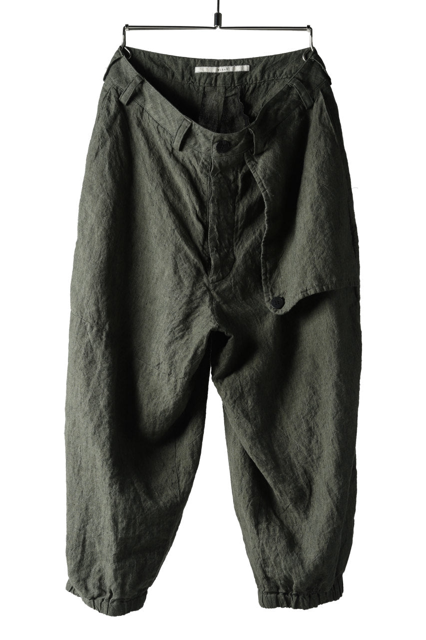 画像をギャラリービューアに読み込む, _vital exclusive covered pocket cropped pants / organic soft linen (苔/KHAKI)