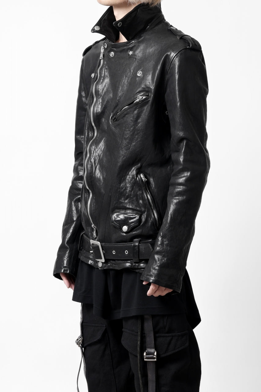 画像をギャラリービューアに読み込む, ISAMU KATAYAMA BACKLASH DOUBLE BREASTED JACKET / DOUBLE-SHOULDER OBJECT DYED (BLACK)