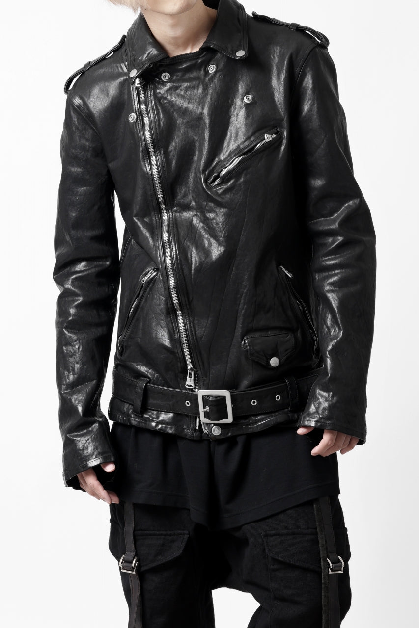 画像をギャラリービューアに読み込む, ISAMU KATAYAMA BACKLASH DOUBLE BREASTED JACKET / DOUBLE-SHOULDER OBJECT DYED (BLACK)