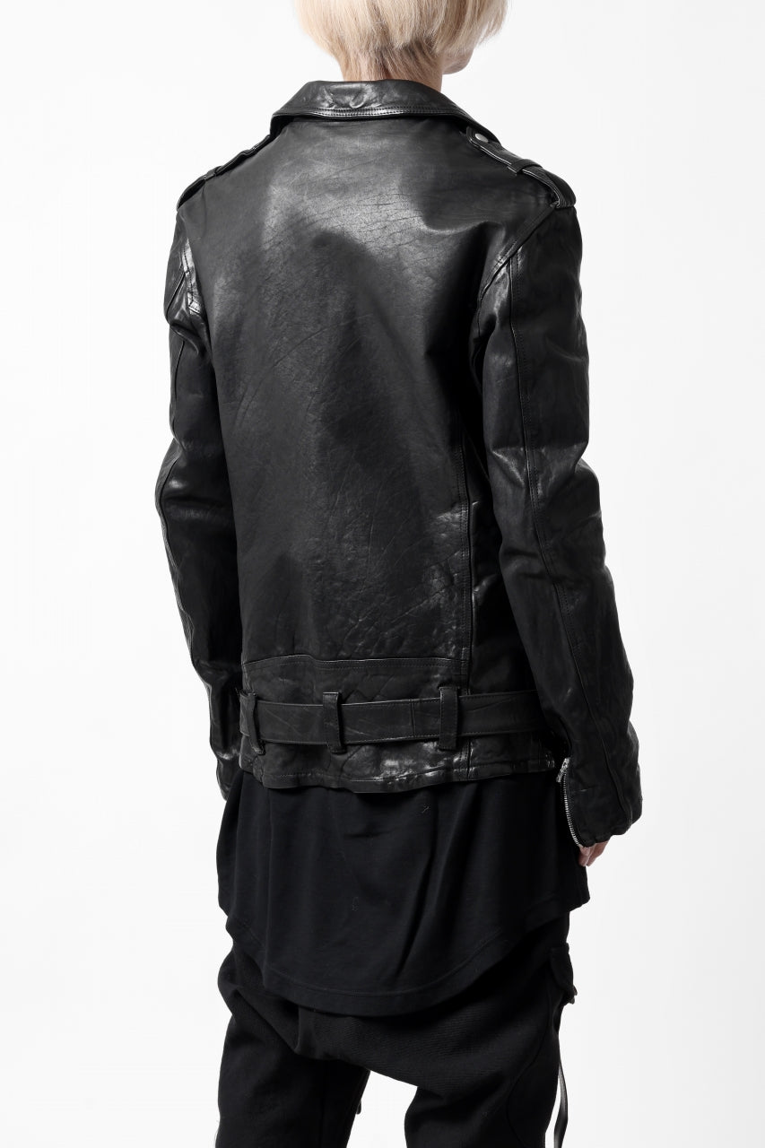 画像をギャラリービューアに読み込む, ISAMU KATAYAMA BACKLASH DOUBLE BREASTED JACKET / DOUBLE-SHOULDER OBJECT DYED (BLACK)