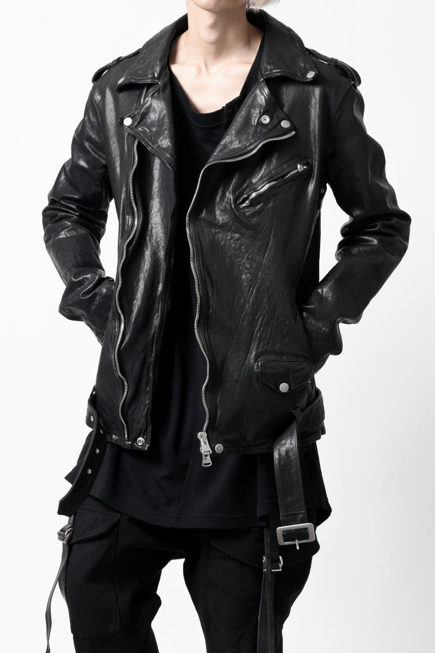 画像をギャラリービューアに読み込む, ISAMU KATAYAMA BACKLASH DOUBLE BREASTED JACKET / DOUBLE-SHOULDER OBJECT DYED (BLACK)