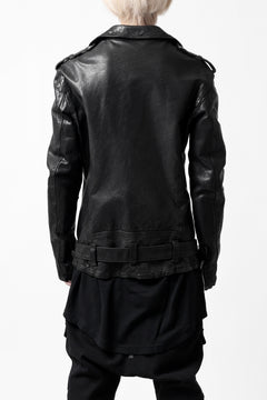 画像をギャラリービューアに読み込む, ISAMU KATAYAMA BACKLASH DOUBLE BREASTED JACKET / DOUBLE-SHOULDER OBJECT DYED (BLACK)