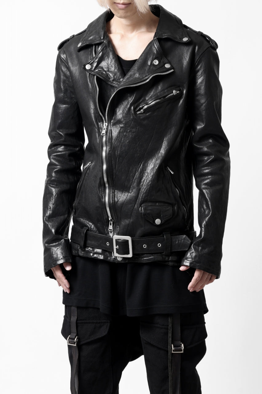 画像をギャラリービューアに読み込む, ISAMU KATAYAMA BACKLASH DOUBLE BREASTED JACKET / DOUBLE-SHOULDER OBJECT DYED (BLACK)
