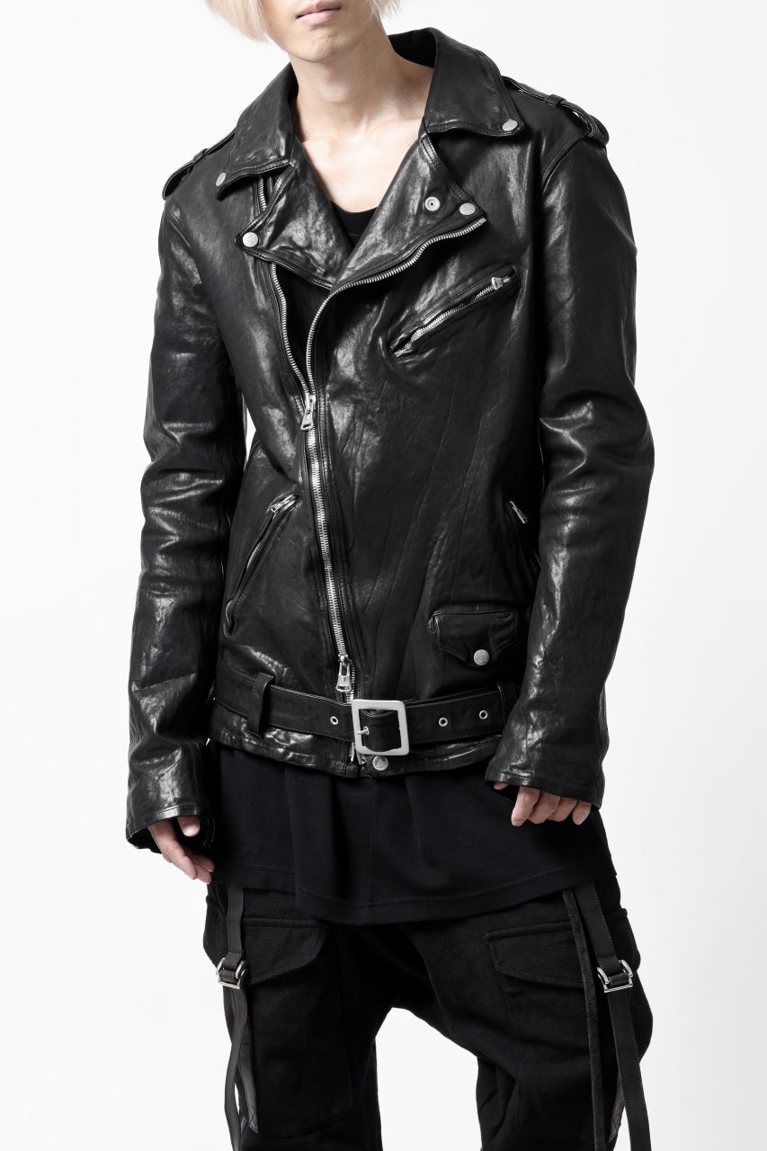 画像をギャラリービューアに読み込む, ISAMU KATAYAMA BACKLASH DOUBLE BREASTED JACKET / DOUBLE-SHOULDER OBJECT DYED (BLACK)