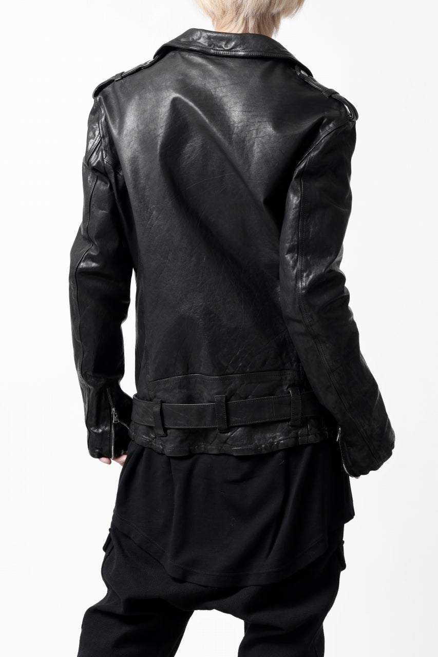 画像をギャラリービューアに読み込む, ISAMU KATAYAMA BACKLASH DOUBLE BREASTED JACKET / DOUBLE-SHOULDER OBJECT DYED (BLACK)