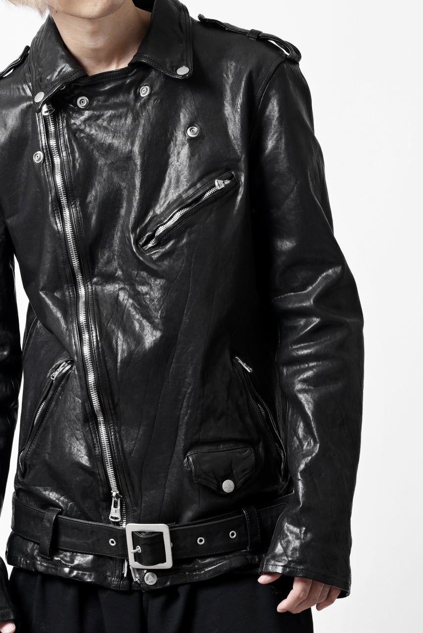 画像をギャラリービューアに読み込む, ISAMU KATAYAMA BACKLASH DOUBLE BREASTED JACKET / DOUBLE-SHOULDER OBJECT DYED (BLACK)
