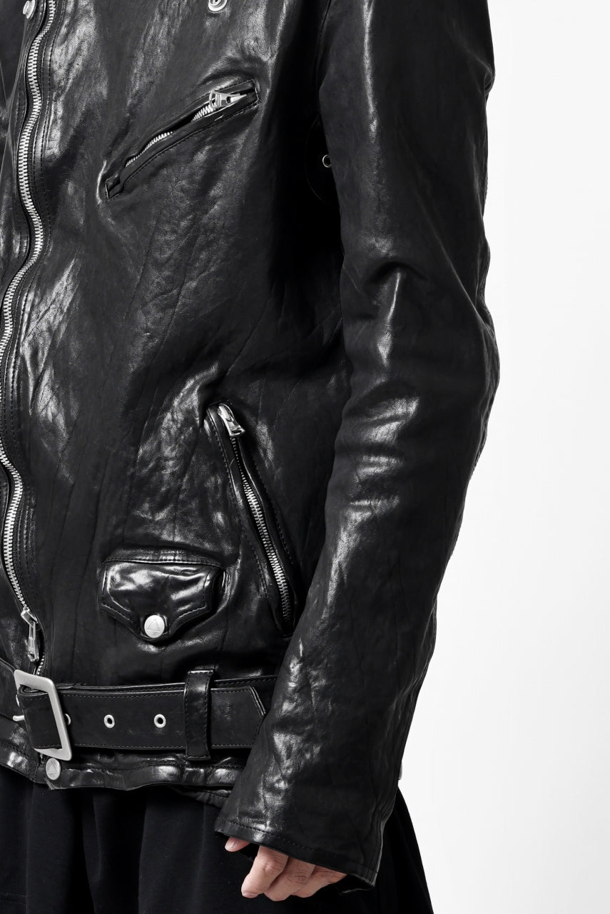 画像をギャラリービューアに読み込む, ISAMU KATAYAMA BACKLASH DOUBLE BREASTED JACKET / DOUBLE-SHOULDER OBJECT DYED (BLACK)