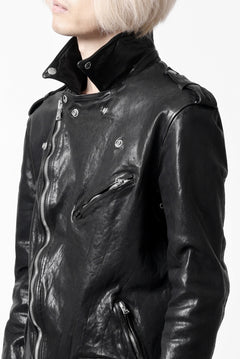 画像をギャラリービューアに読み込む, ISAMU KATAYAMA BACKLASH DOUBLE BREASTED JACKET / DOUBLE-SHOULDER OBJECT DYED (BLACK)
