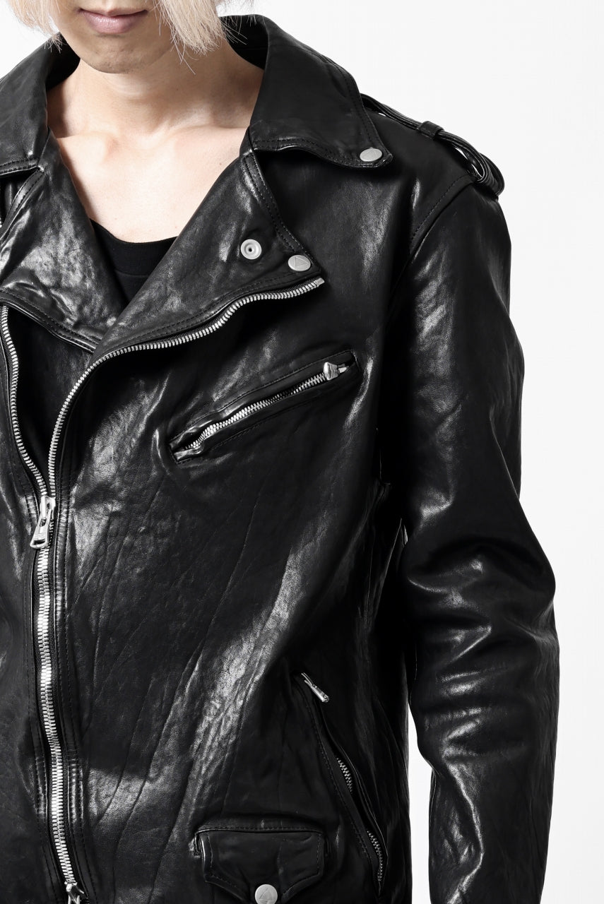 画像をギャラリービューアに読み込む, ISAMU KATAYAMA BACKLASH DOUBLE BREASTED JACKET / DOUBLE-SHOULDER OBJECT DYED (BLACK)