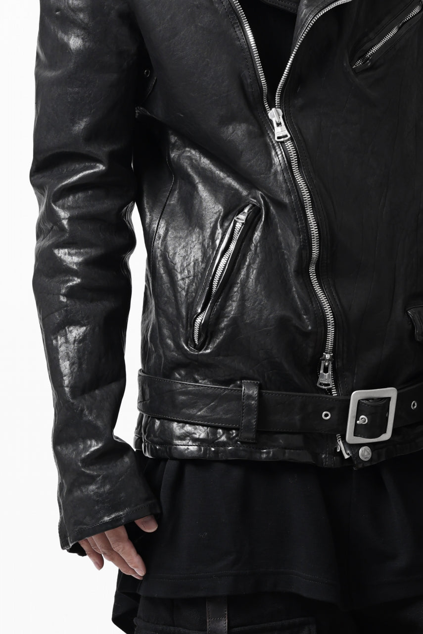 画像をギャラリービューアに読み込む, ISAMU KATAYAMA BACKLASH DOUBLE BREASTED JACKET / DOUBLE-SHOULDER OBJECT DYED (BLACK)