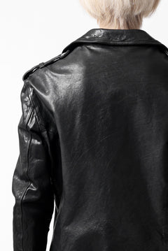 画像をギャラリービューアに読み込む, ISAMU KATAYAMA BACKLASH DOUBLE BREASTED JACKET / DOUBLE-SHOULDER OBJECT DYED (BLACK)
