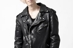 画像をギャラリービューアに読み込む, ISAMU KATAYAMA BACKLASH DOUBLE BREASTED JACKET / DOUBLE-SHOULDER OBJECT DYED (BLACK)