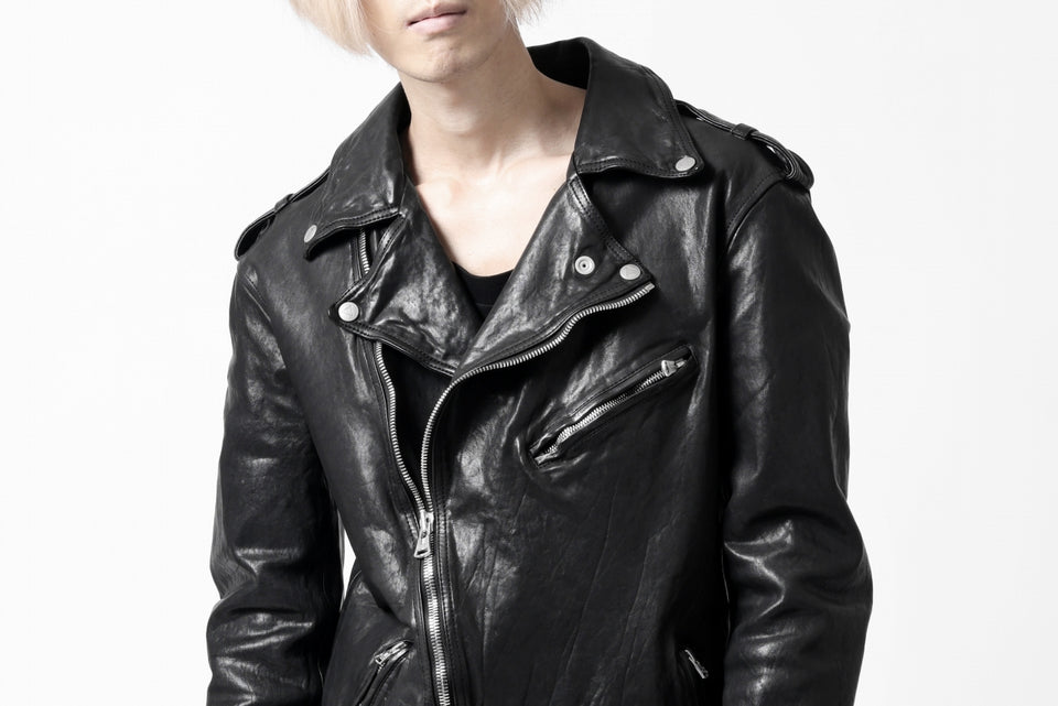 画像をギャラリービューアに読み込む, ISAMU KATAYAMA BACKLASH DOUBLE BREASTED JACKET / DOUBLE-SHOULDER OBJECT DYED (BLACK)