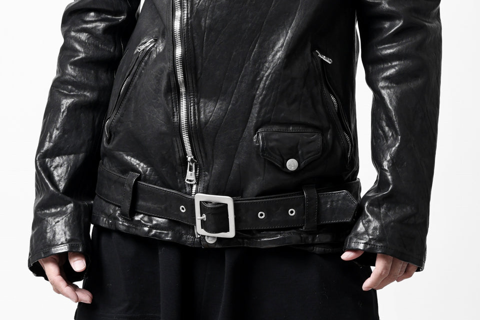 画像をギャラリービューアに読み込む, ISAMU KATAYAMA BACKLASH DOUBLE BREASTED JACKET / DOUBLE-SHOULDER OBJECT DYED (BLACK)