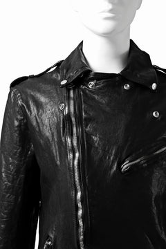 Load image into Gallery viewer, ISAMU KATAYAMA BACKLASH DOUBLE BREASTED JACKET / DOUBLE-SHOULDER OBJECT DYED (BLACK)
