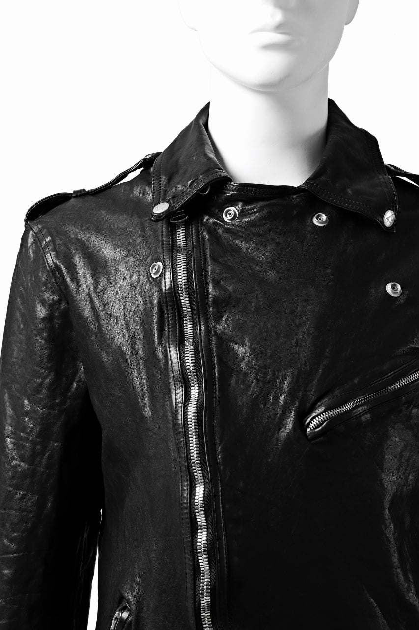 Load image into Gallery viewer, ISAMU KATAYAMA BACKLASH DOUBLE BREASTED JACKET / DOUBLE-SHOULDER OBJECT DYED (BLACK)