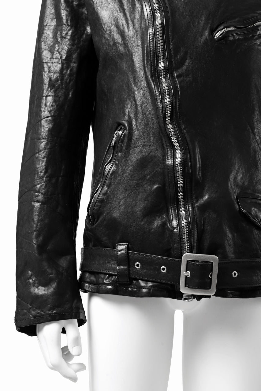 Load image into Gallery viewer, ISAMU KATAYAMA BACKLASH DOUBLE BREASTED JACKET / DOUBLE-SHOULDER OBJECT DYED (BLACK)