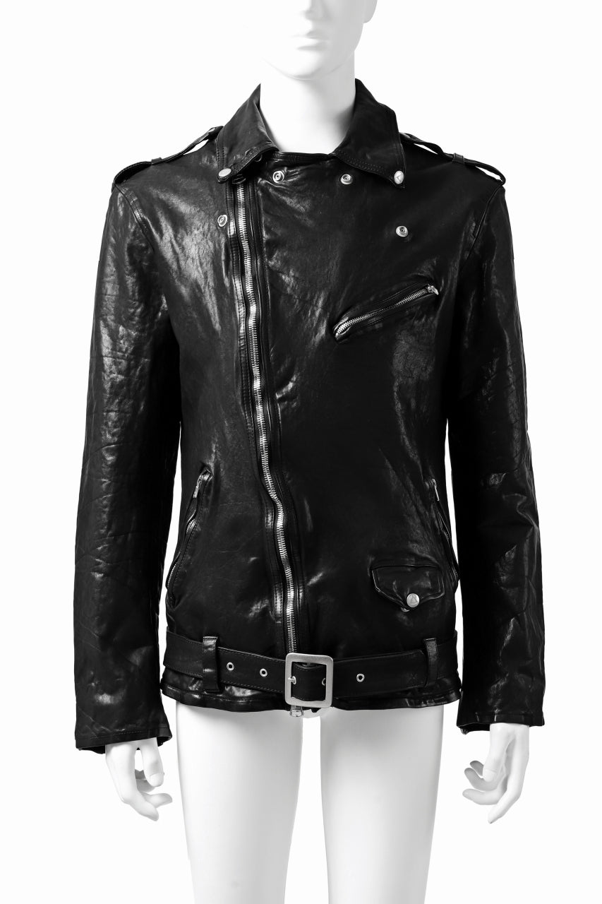 Load image into Gallery viewer, ISAMU KATAYAMA BACKLASH DOUBLE BREASTED JACKET / DOUBLE-SHOULDER OBJECT DYED (BLACK)