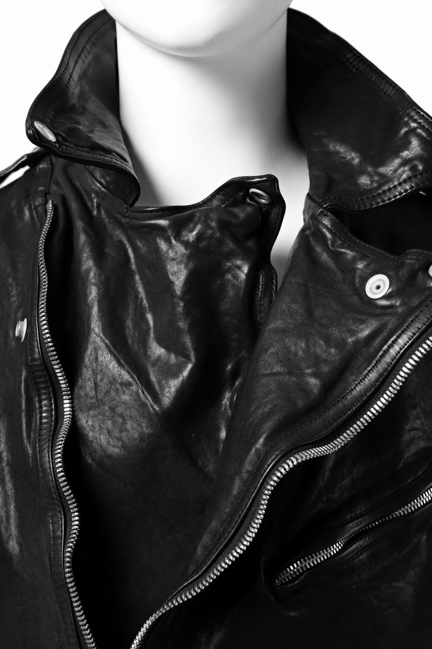 Load image into Gallery viewer, ISAMU KATAYAMA BACKLASH DOUBLE BREASTED JACKET / DOUBLE-SHOULDER OBJECT DYED (BLACK)