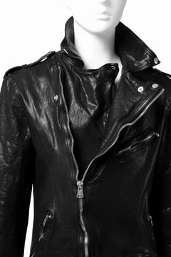 Load image into Gallery viewer, ISAMU KATAYAMA BACKLASH DOUBLE BREASTED JACKET / DOUBLE-SHOULDER OBJECT DYED (BLACK)