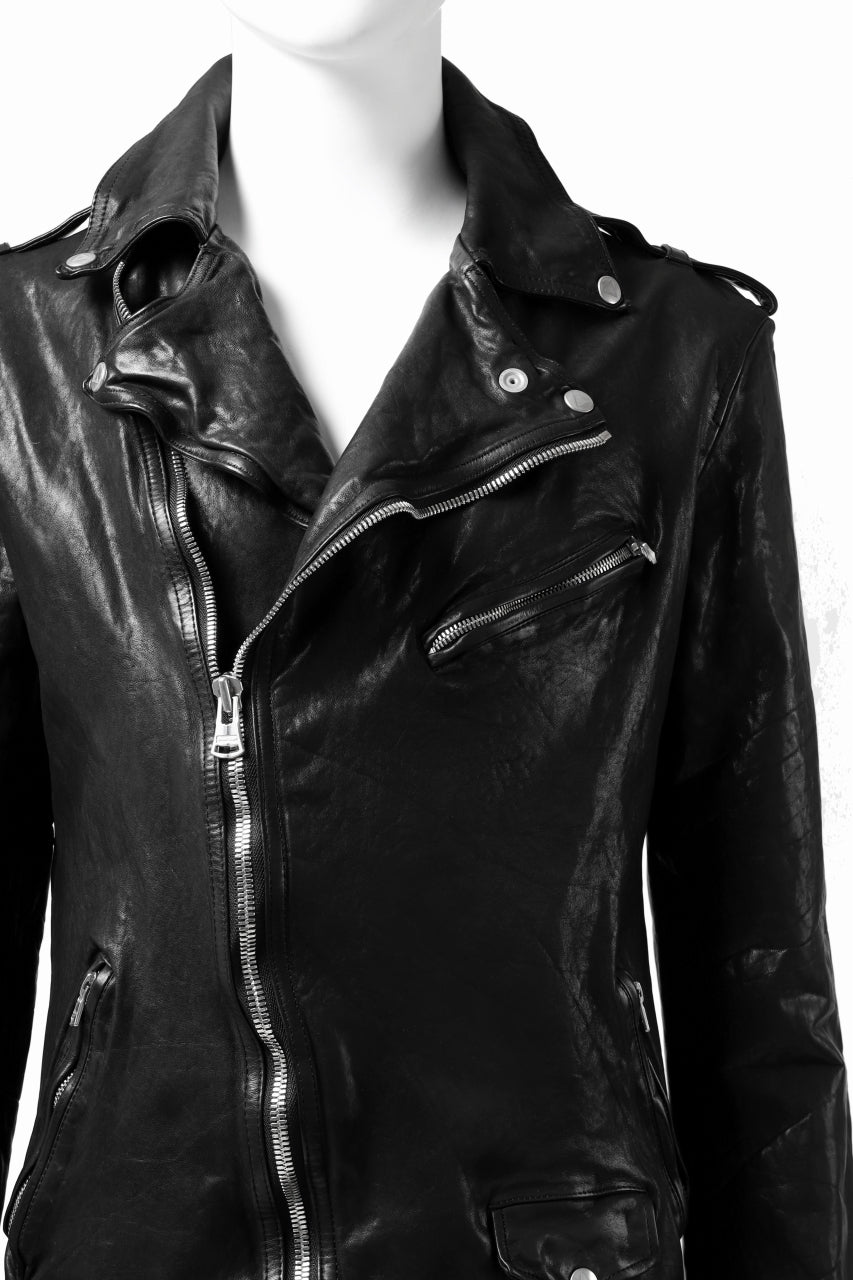 Load image into Gallery viewer, ISAMU KATAYAMA BACKLASH DOUBLE BREASTED JACKET / DOUBLE-SHOULDER OBJECT DYED (BLACK)