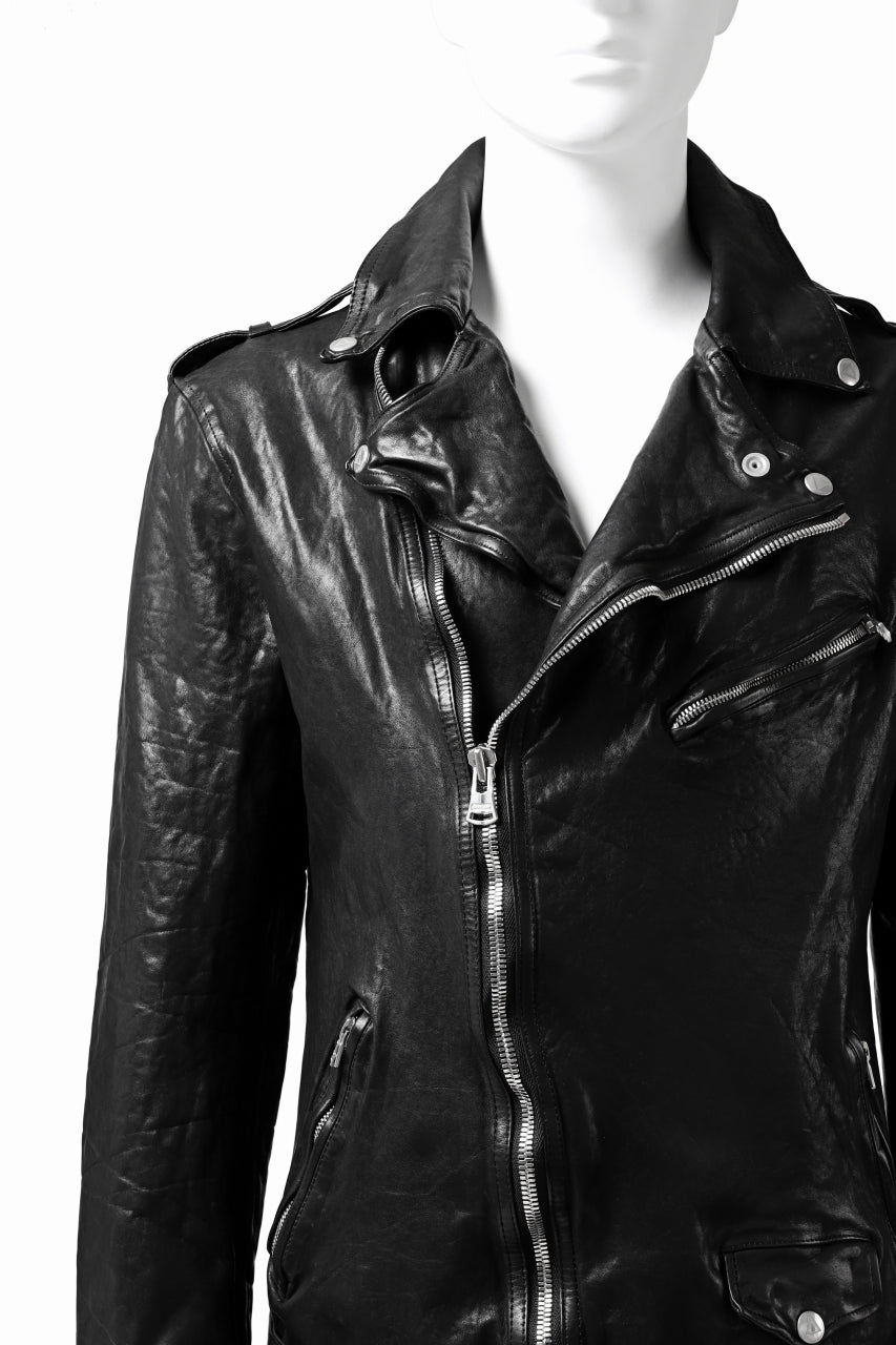 Load image into Gallery viewer, ISAMU KATAYAMA BACKLASH DOUBLE BREASTED JACKET / DOUBLE-SHOULDER OBJECT DYED (BLACK)
