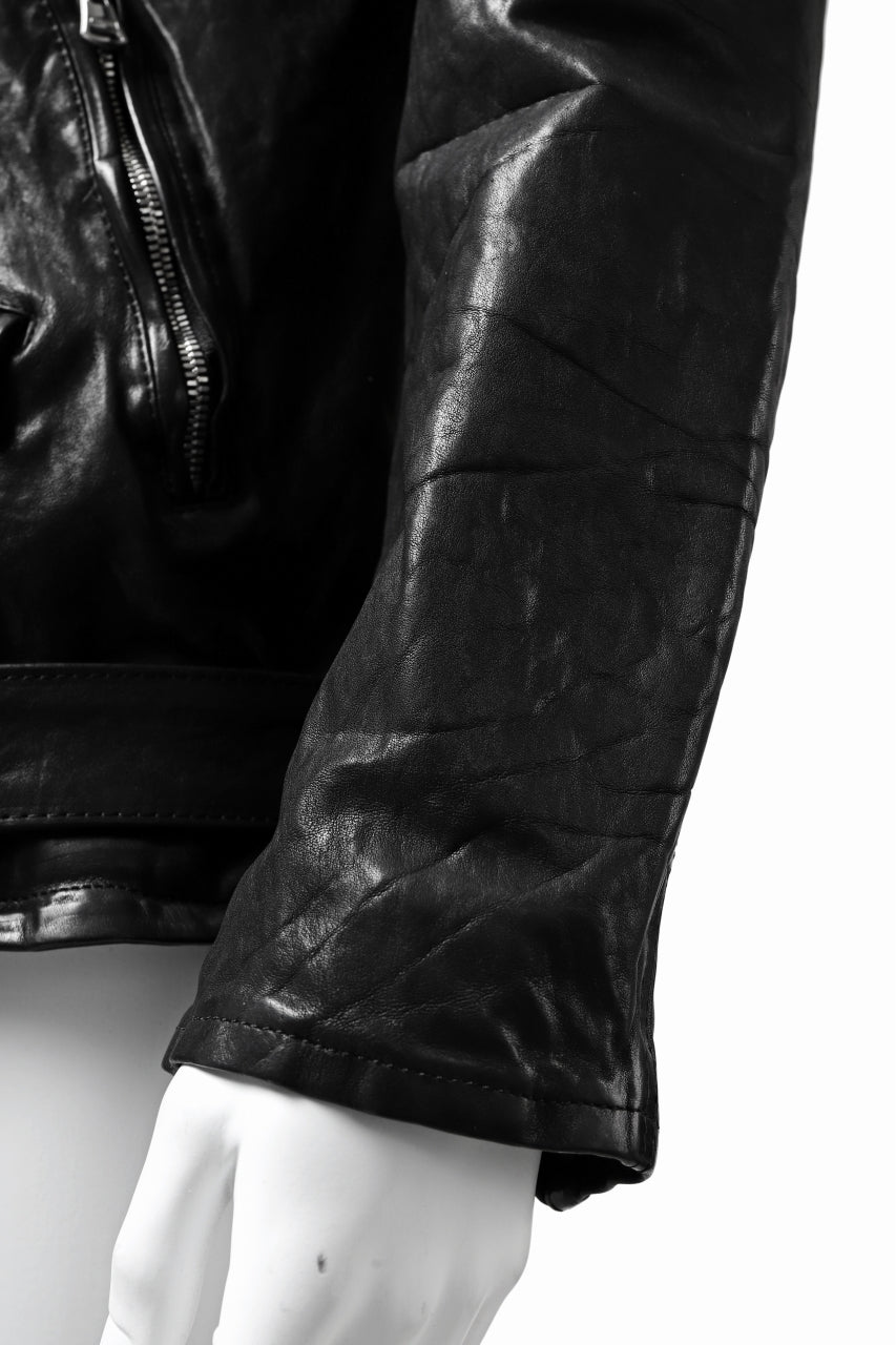 Load image into Gallery viewer, ISAMU KATAYAMA BACKLASH DOUBLE BREASTED JACKET / DOUBLE-SHOULDER OBJECT DYED (BLACK)