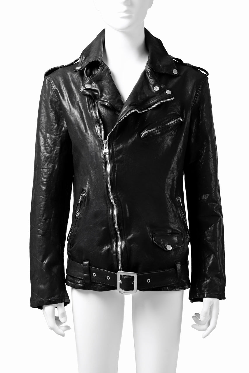 Load image into Gallery viewer, ISAMU KATAYAMA BACKLASH DOUBLE BREASTED JACKET / DOUBLE-SHOULDER OBJECT DYED (BLACK)