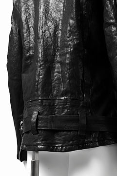Load image into Gallery viewer, ISAMU KATAYAMA BACKLASH DOUBLE BREASTED JACKET / DOUBLE-SHOULDER OBJECT DYED (BLACK)