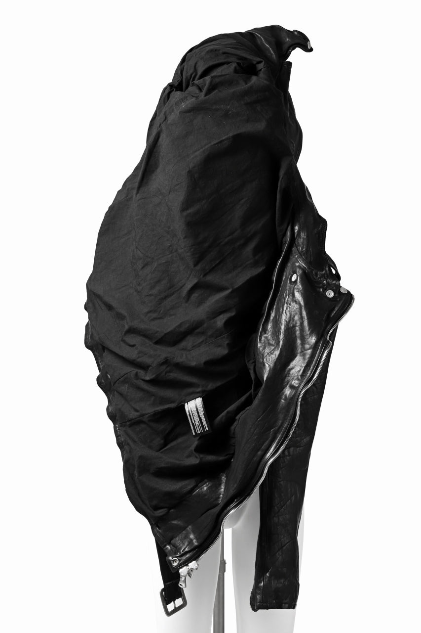 Load image into Gallery viewer, ISAMU KATAYAMA BACKLASH DOUBLE BREASTED JACKET / DOUBLE-SHOULDER OBJECT DYED (BLACK)