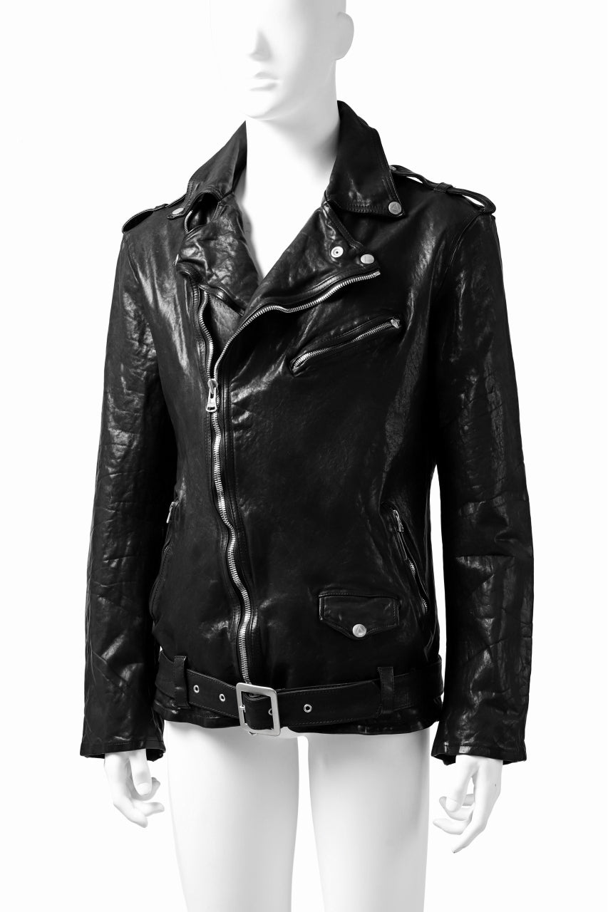 Load image into Gallery viewer, ISAMU KATAYAMA BACKLASH DOUBLE BREASTED JACKET / DOUBLE-SHOULDER OBJECT DYED (BLACK)