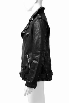 Load image into Gallery viewer, ISAMU KATAYAMA BACKLASH DOUBLE BREASTED JACKET / DOUBLE-SHOULDER OBJECT DYED (BLACK)